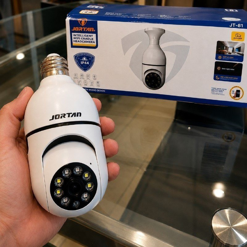 Câmera Lâmpada Techfun Wi-Fi PTZ 1080p Áudio