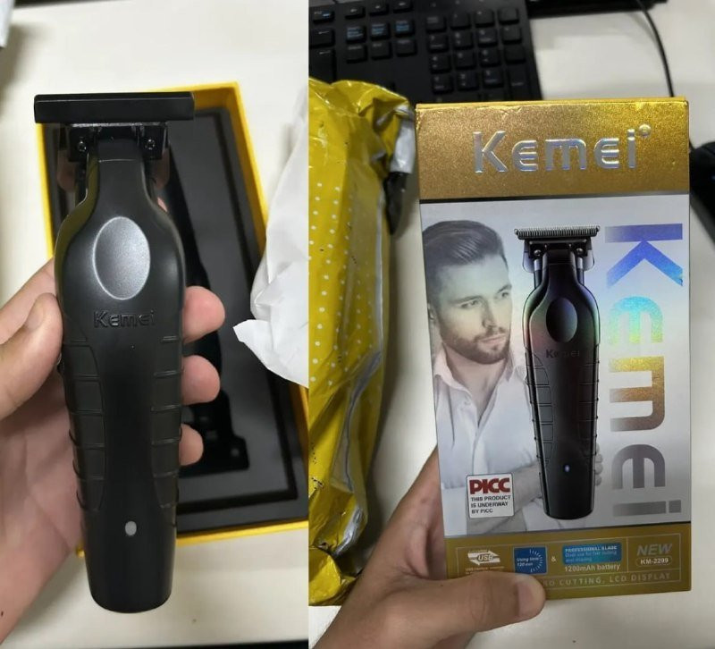 Máquina De Acabamento Profissional Kemei Km-2299 Bivolt