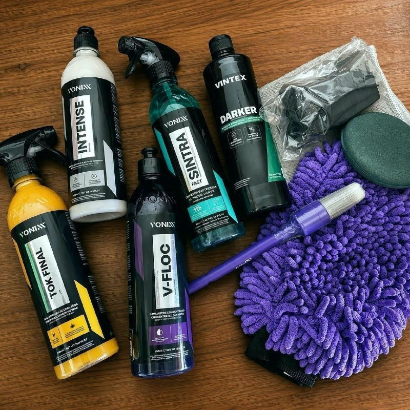 🚗 Kit Lavagem Shampoo Cera Tok Final Intense Sintra Fast Vonix