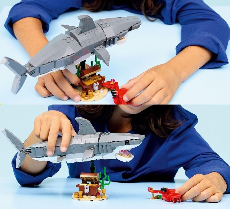 Lego Creator Tubarão Feroz com Baú de Tesouro