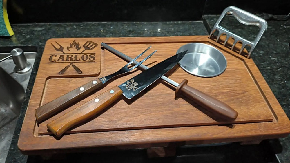 Kit Churrasco Tramontina com Tábua Inteligente