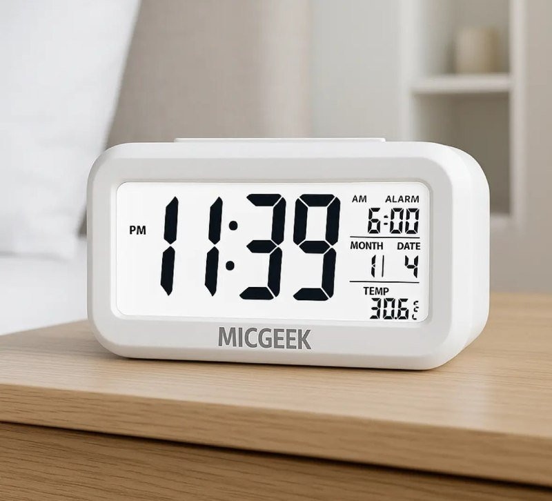 Relógio Digital Mesa Despertador Inteligente Micgeek