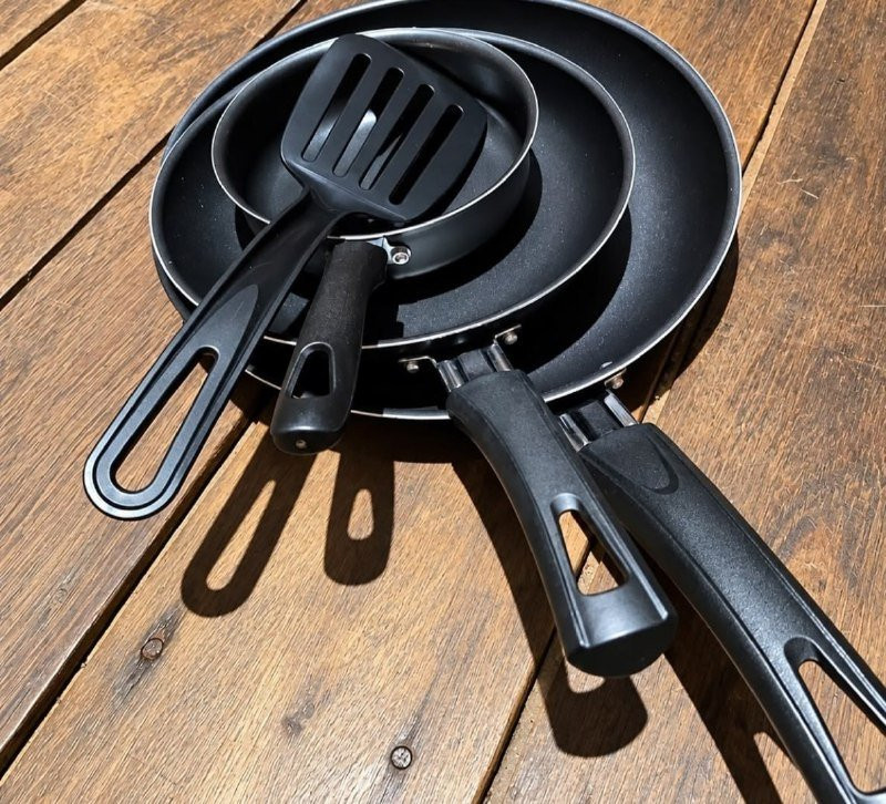 Conjunto De Frigideira 3 Pçs Antiaderente Techflon