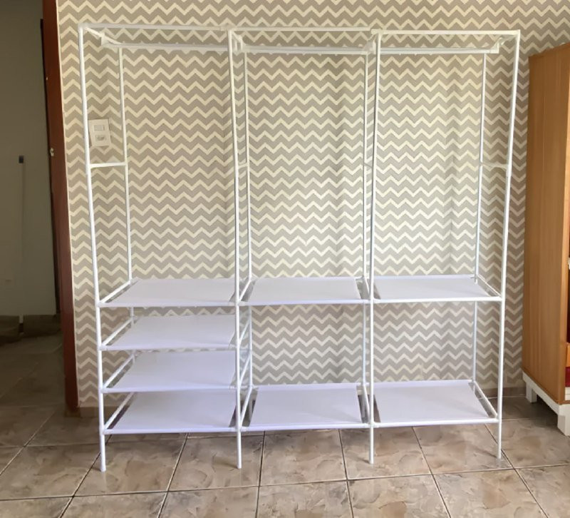 Organizador Roupa Aberto Closet 3 Colunas Desmontável