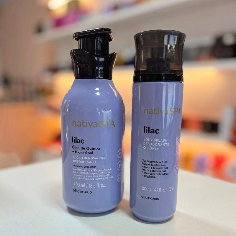 Nativa Spa Lilac Loção Corporal 400ml + Body Splash 200ml