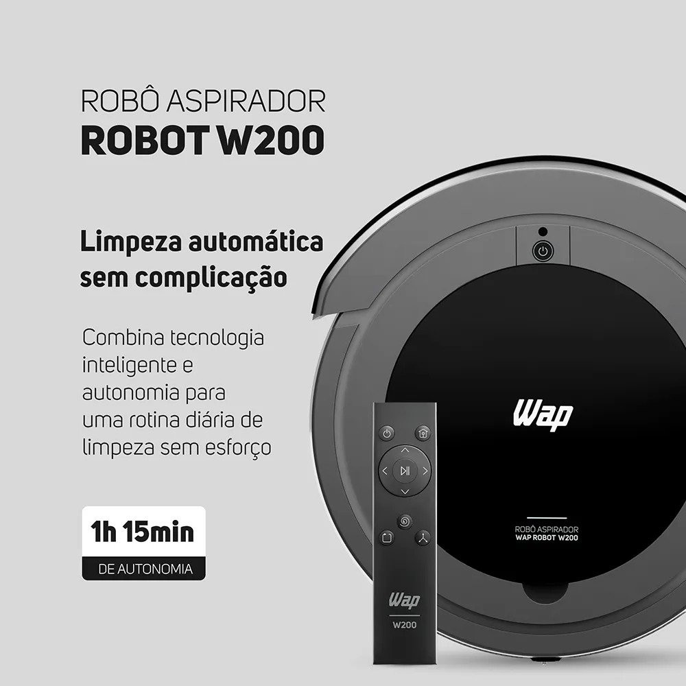 WAP W200 Aspirador Robô 3 em 1 Bivolt