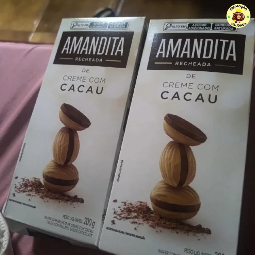 Lacta Amandita - Wafer Recheado Sabor Chocolate