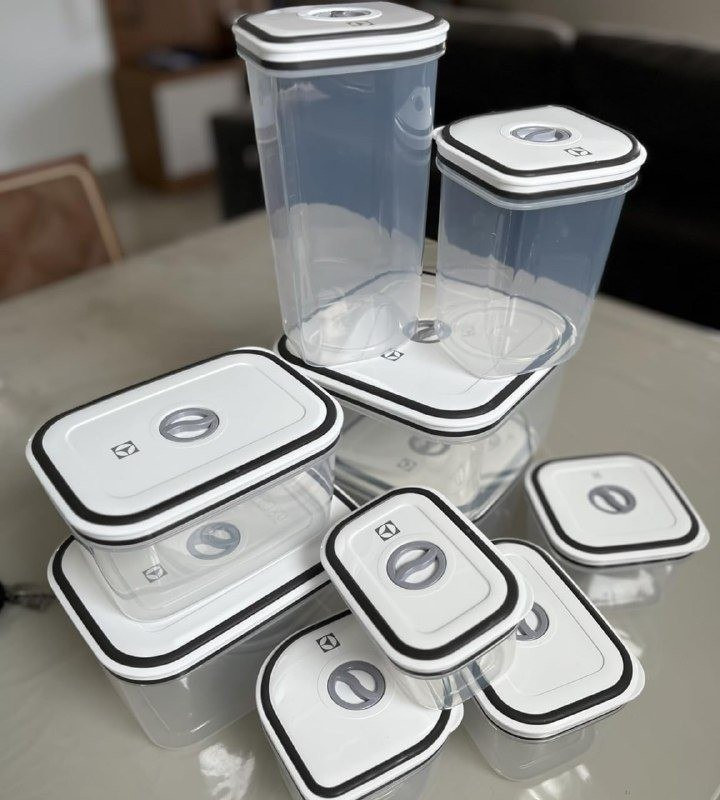 Kit com 10 Potes Herméticos Electrolux de Plástico