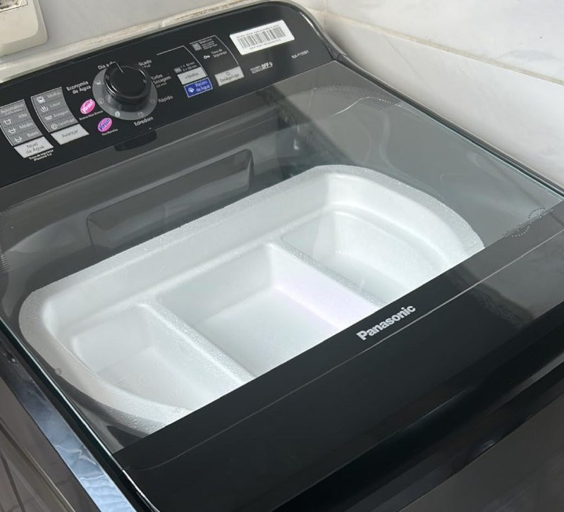 Máquina de Lavar Panasonic 15kg Titânio 127v