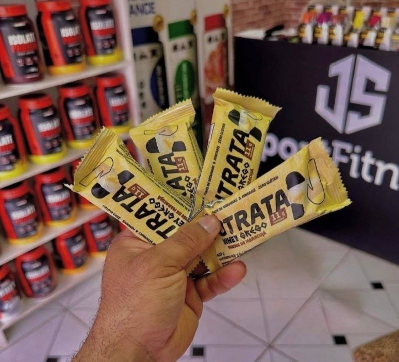 Barra Whey Grego Mousse De Maracujá Nutrata - 12 Unidades
