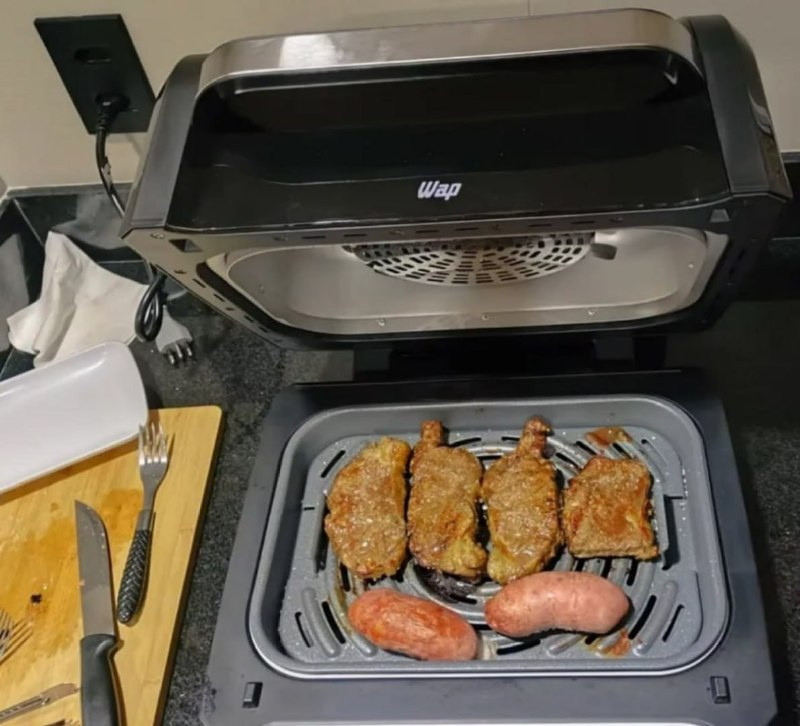 Fritadeira Elétrica Air Fryer 8 Em 1 Wap Barbecue 220V
