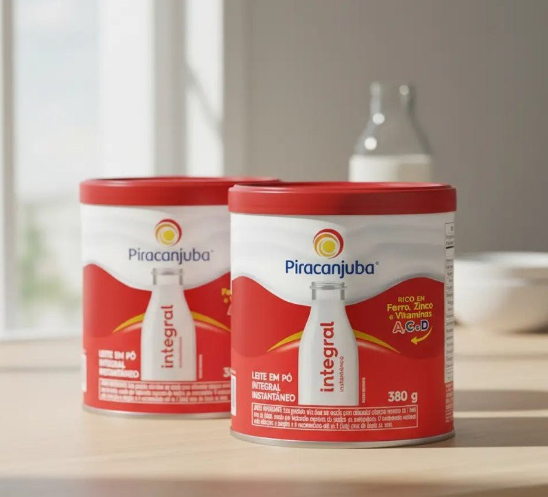 Leite em Pó Integral Instantâneo Piracanjuba Lata 380g
