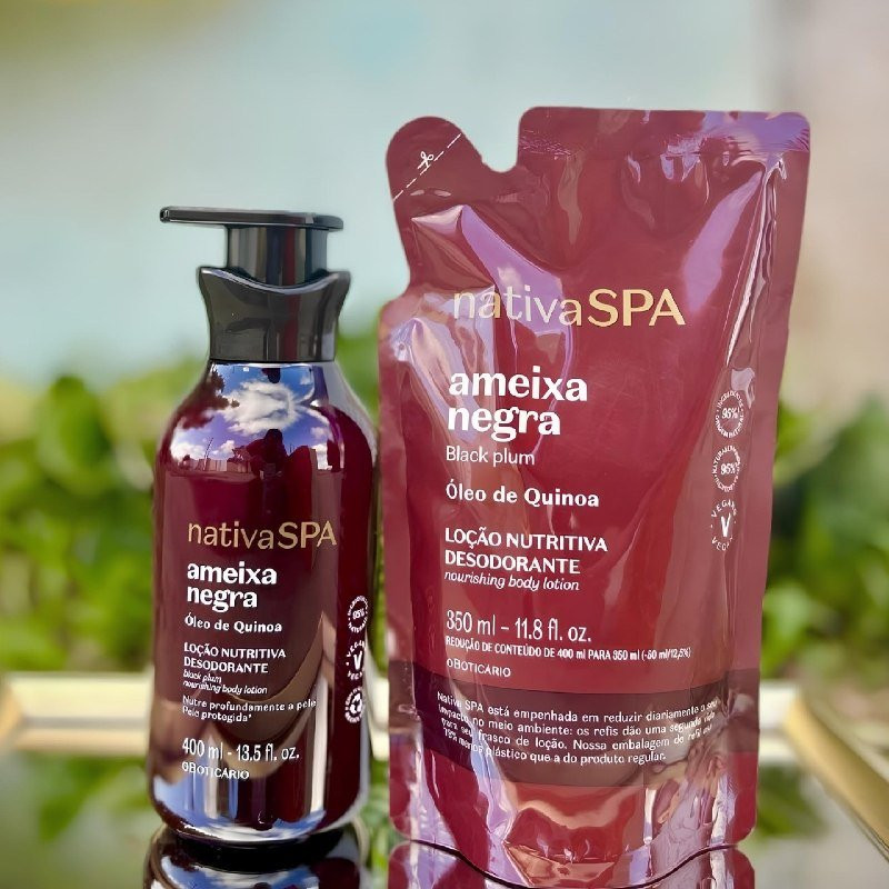 Kit Nativa Spa Ameixa Negra- Loção Corporal 400ml- Refil 350ml