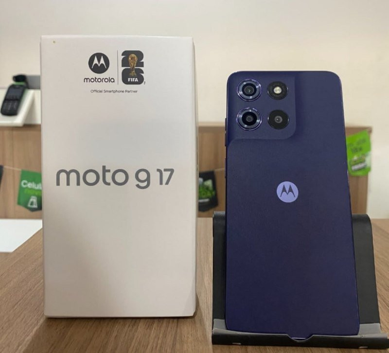 Smartphone Motorola Moto G17 4G 256GB Camera 50mp - Roxo