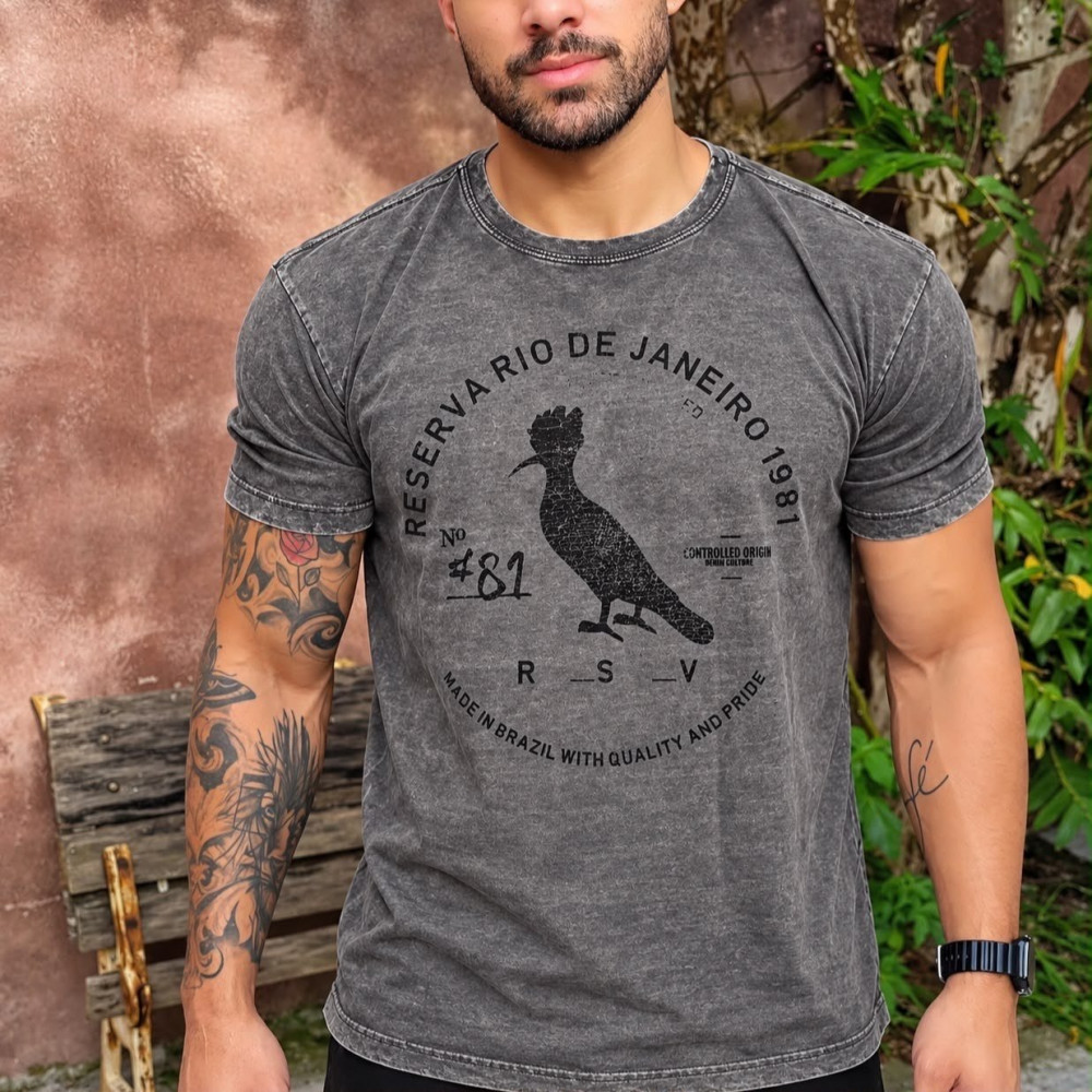 Camiseta Algodão Carimbo Gaze Reserva