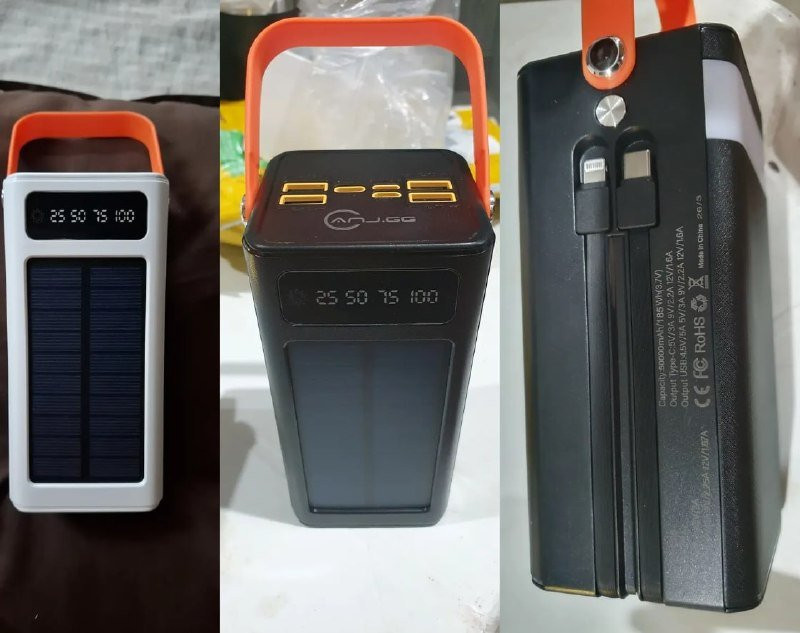 Carregador Portátil Power Bank Solar Turbo 50.000mah Rápido