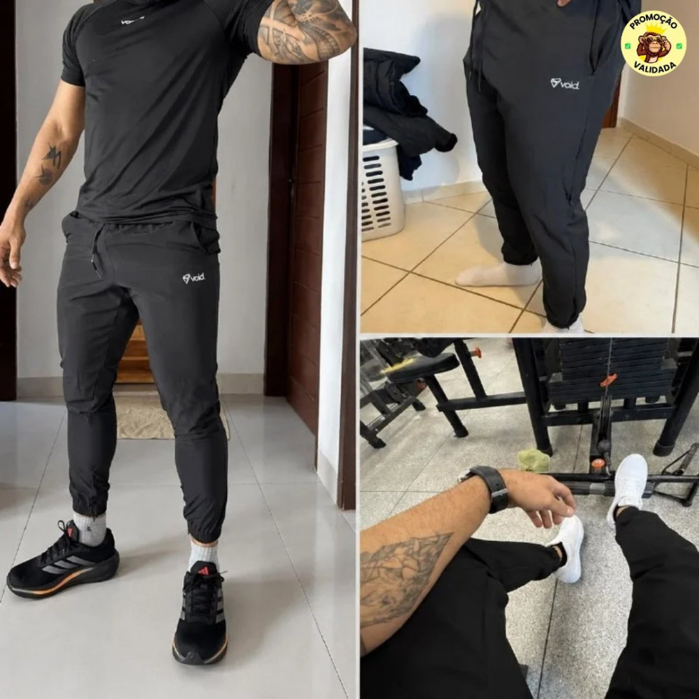 Kit 2 Calças Jogger Tactel
