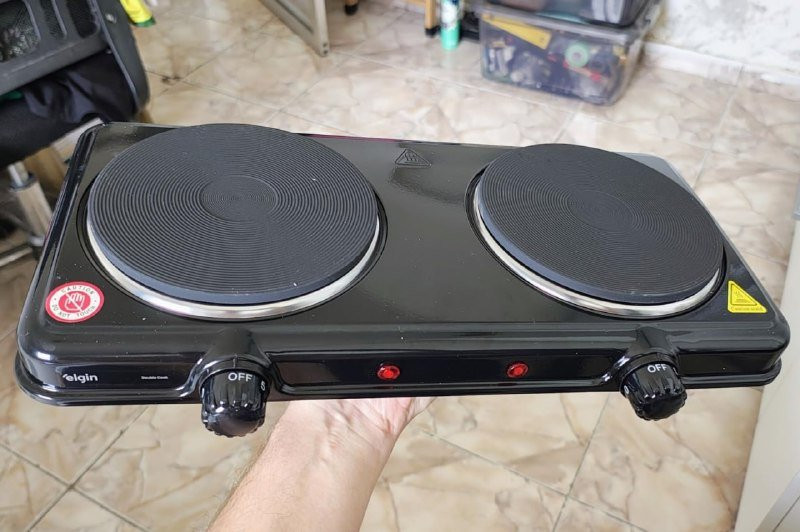 Fogão Elétrico Portátil Cooktop Elgin Double Cook 2 Bocas 110V