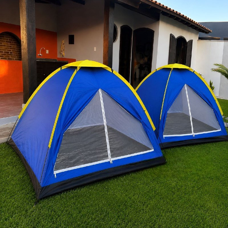 ⛺ Barraca Camping Iglu para 4 Pessoas Mosquiteiro Poliéster