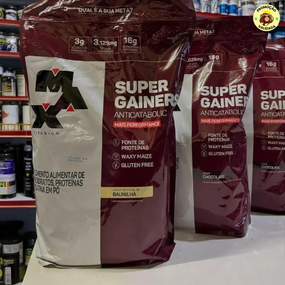 Hipercalorico Max Titanium Super Gainers 3kg Sabor Baunilha