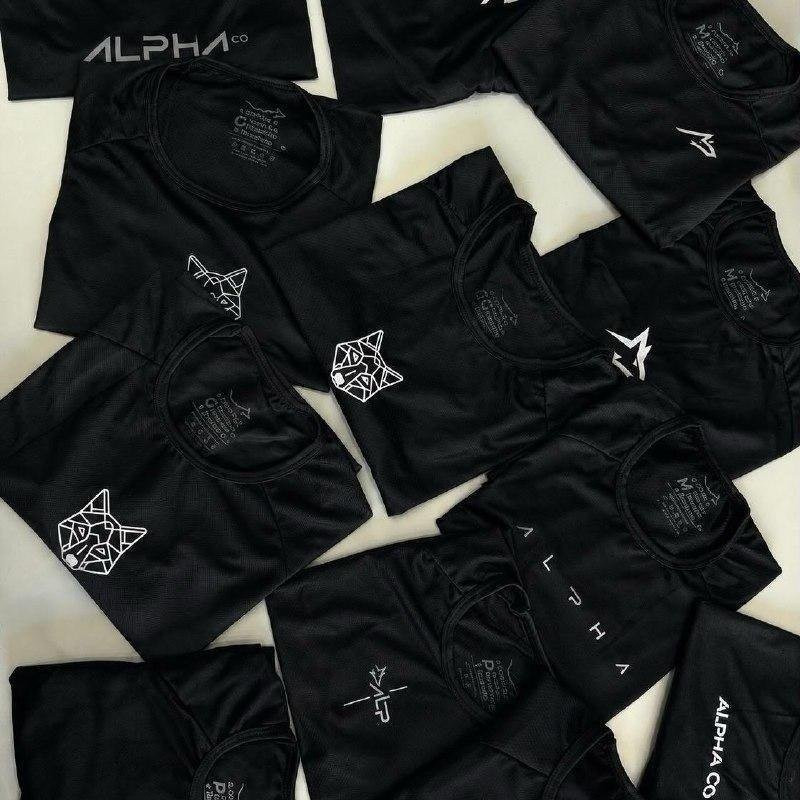 Kit 5 Camisetas Dry Fit All Black Alpha