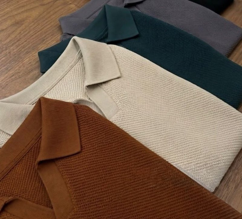 Camisa Camiseta Polo Masculina Texturizada Varias Cores
