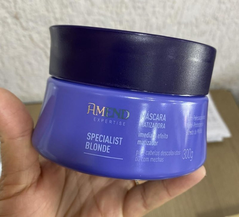 Máscara Matizadora Amend Specialist Blonde 300g