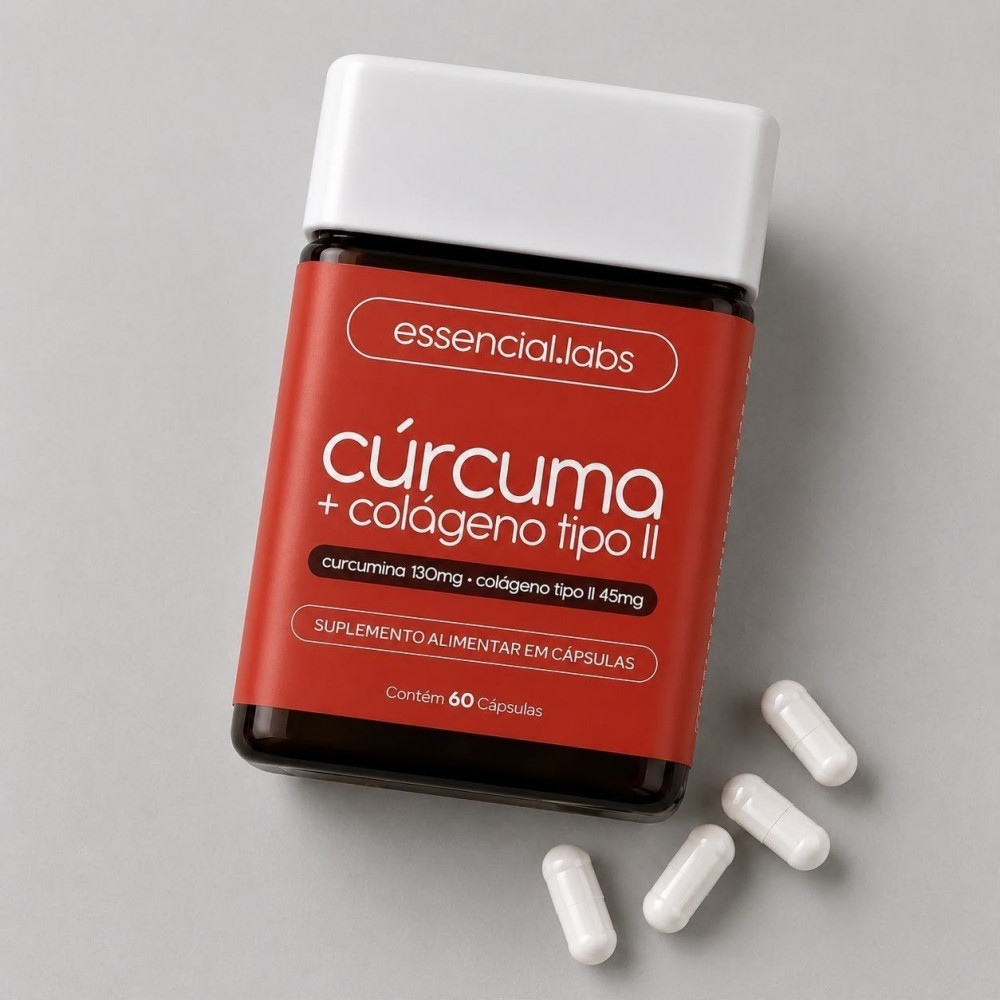 Cúrcuma 130mg Colágeno Tipo II 45mg