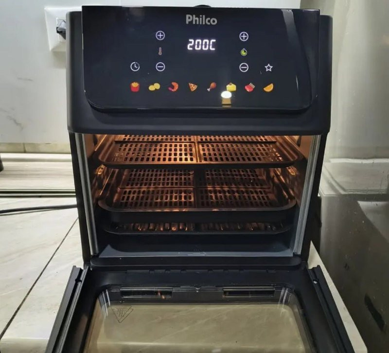 Fritadeira Air Fryer Oven 11 Litros 1800w 8 Funções Philco