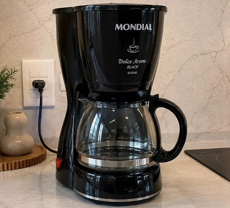 Cafeteira Elétrica Mondial Dolce Arome Black 18 Xícaras 110V
