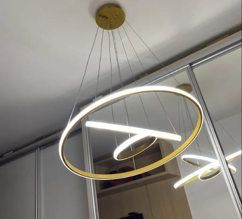 Lustre Led Sala Moderno 60w, 3 Arcos Pendente Luminária Teto