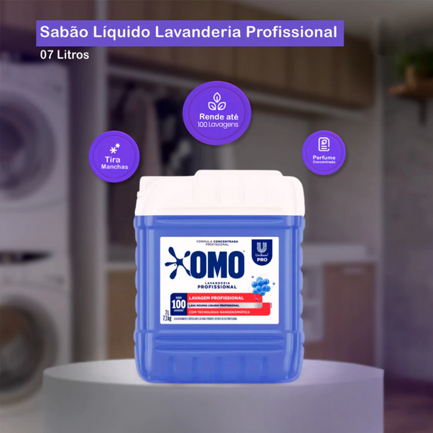 Lava Roupas Omo Líquido 7L