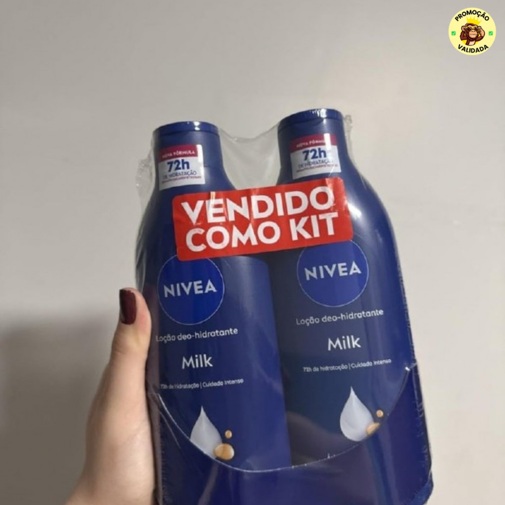 NIVEA Kit Loção Hidratante Milk Pele Seca a Extrasseca 400ml