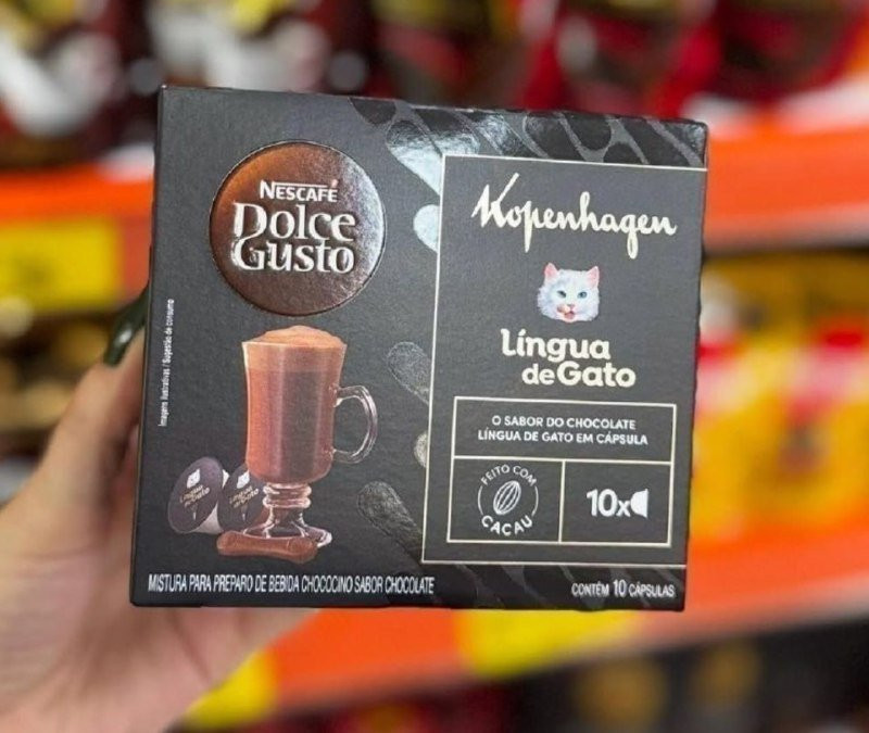 Dolce Gusto Achocolatado Kopenhagen Língua de Gato - 10 unids