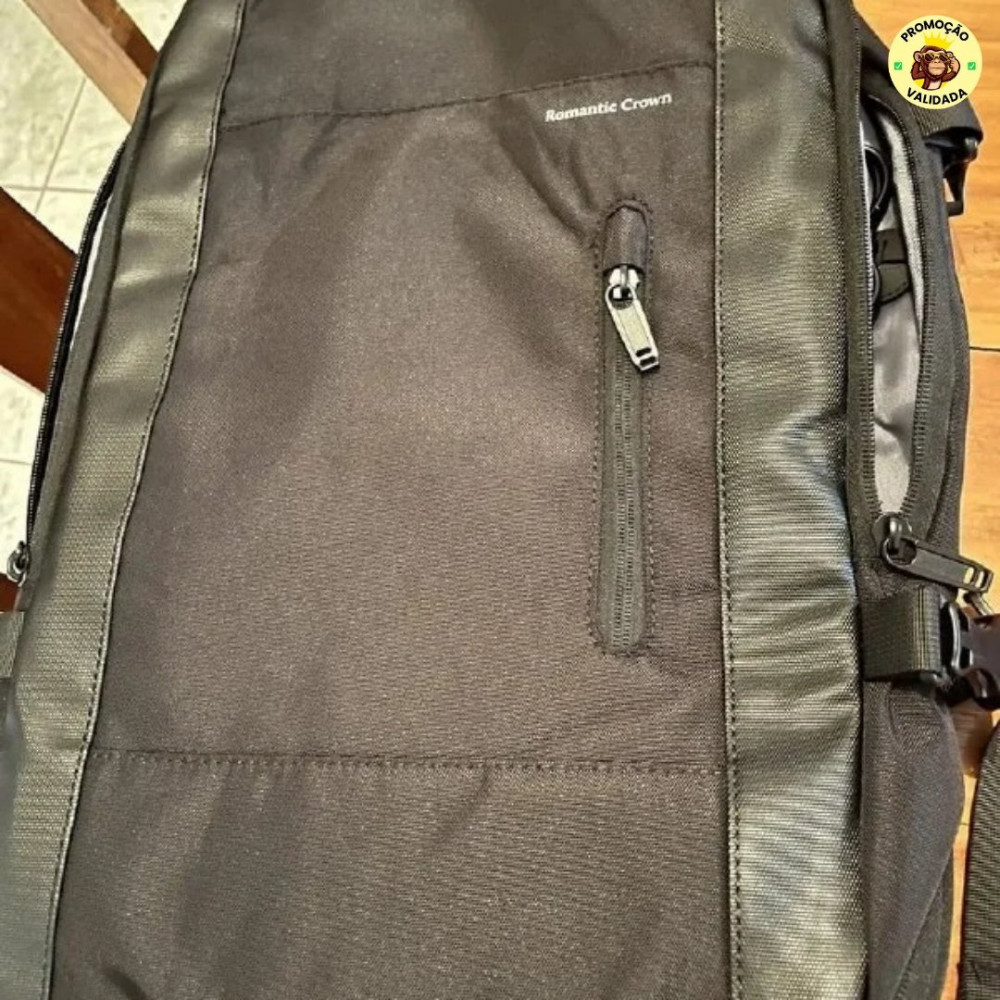 Mochila Viagem Impermeavel Executiva Grande Para Notebook Preto Liso