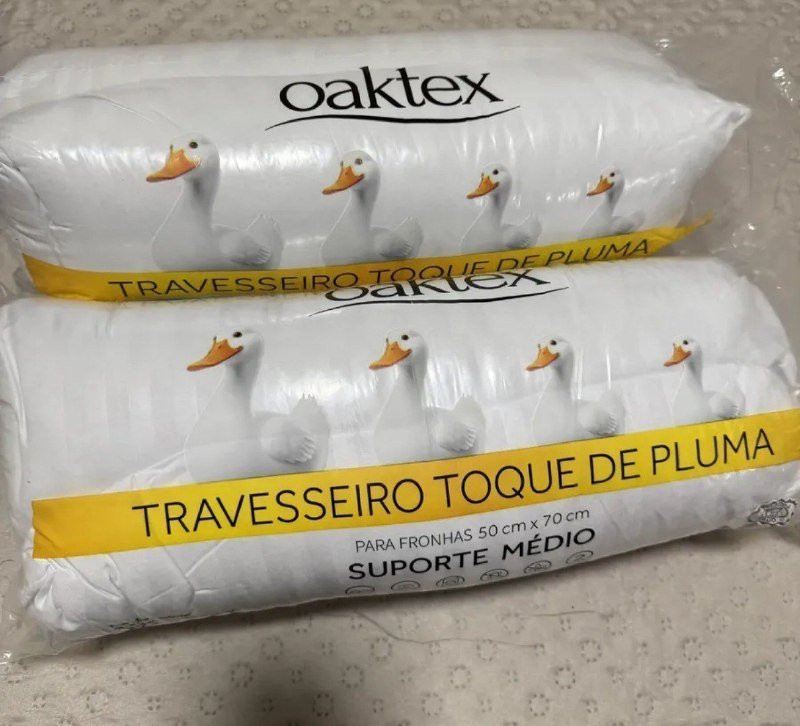 Kit 2 Travesseiros Antialérgicos Pluma De Ganso 70cm X 50cm