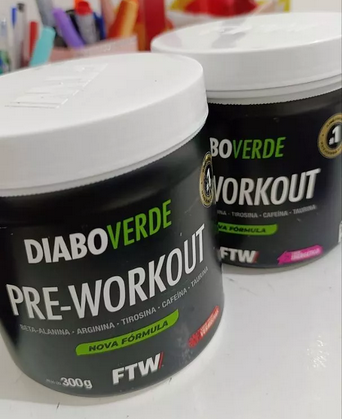 Kit 2x Pré-Treino 300G - Diabo Verde - FTW