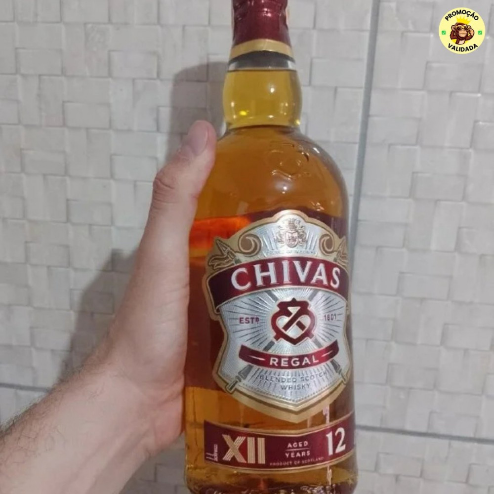 Whisky Chivas Regal 12 anos Blended Escocês - 1 litro