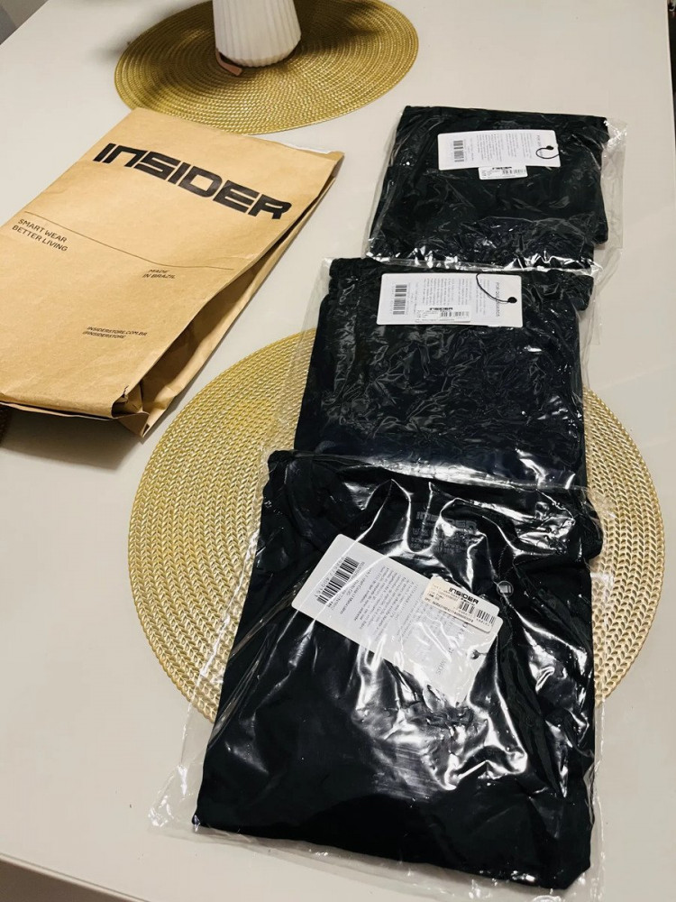 Kit 3 Camisetas Insider Preto GG Liso