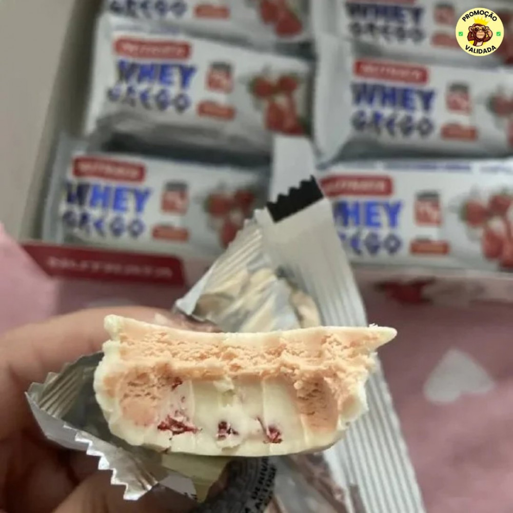 🍓 Barra Whey Grego 40g