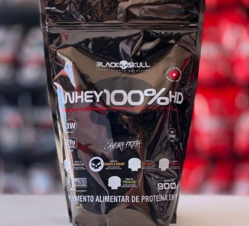 WHEYZIN CxB Whey 100% HD 900g Black Skull Sabor Baunilha
