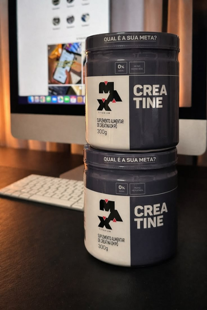 Creatina Max Titanium pó Sem sabor 2x300g