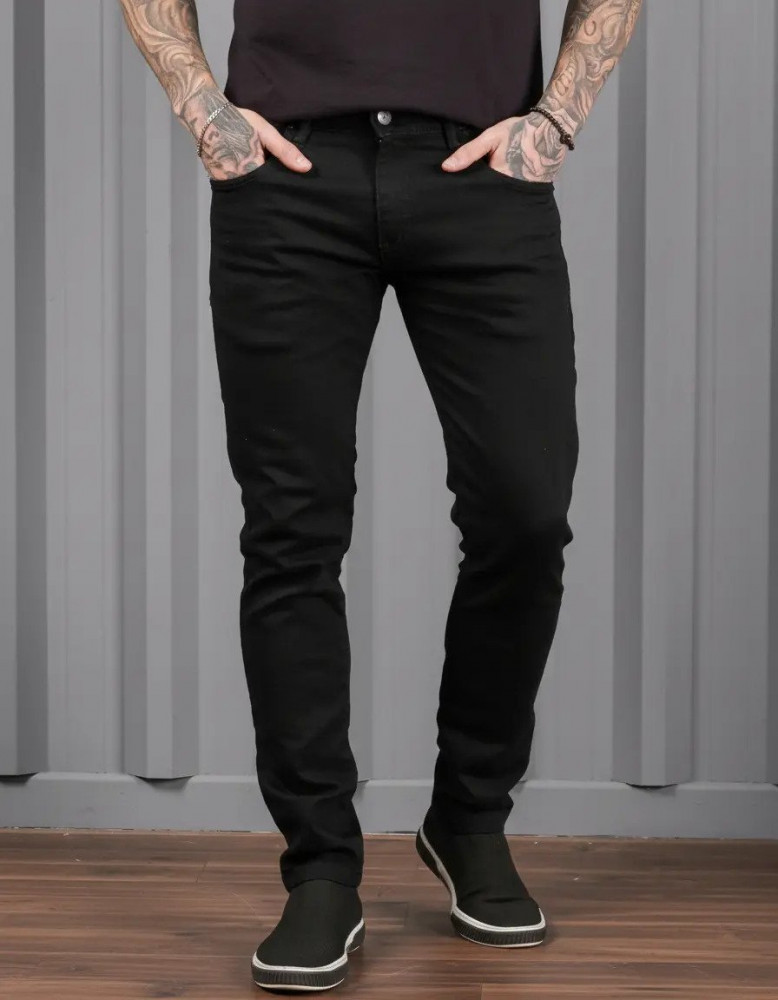 Calça Jeans Preta Super Skinny Masculina