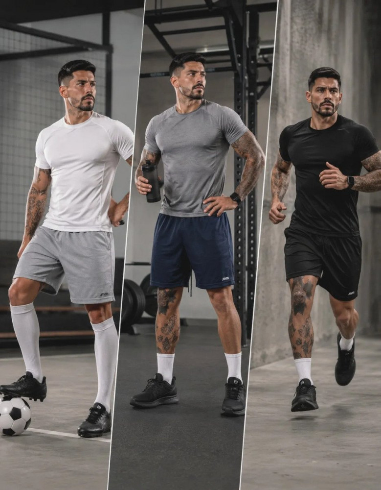 Kit 3 Short Futebol Masculino Academia
