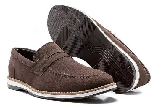 Sapato Mocassim Derby Opus Camurça Clássico