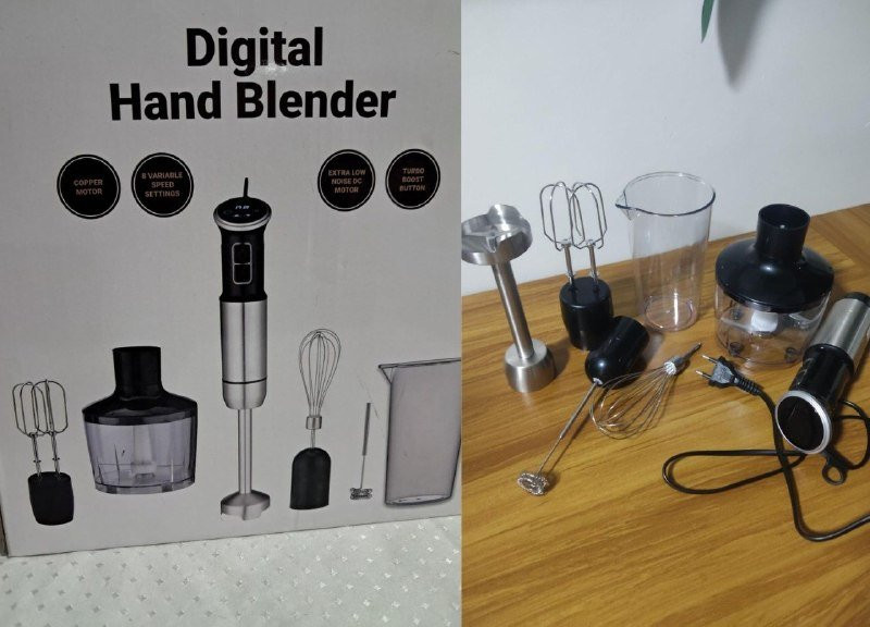 Mixer de Mão 1000W, 8 Velocidades, 220V, 6 em 1