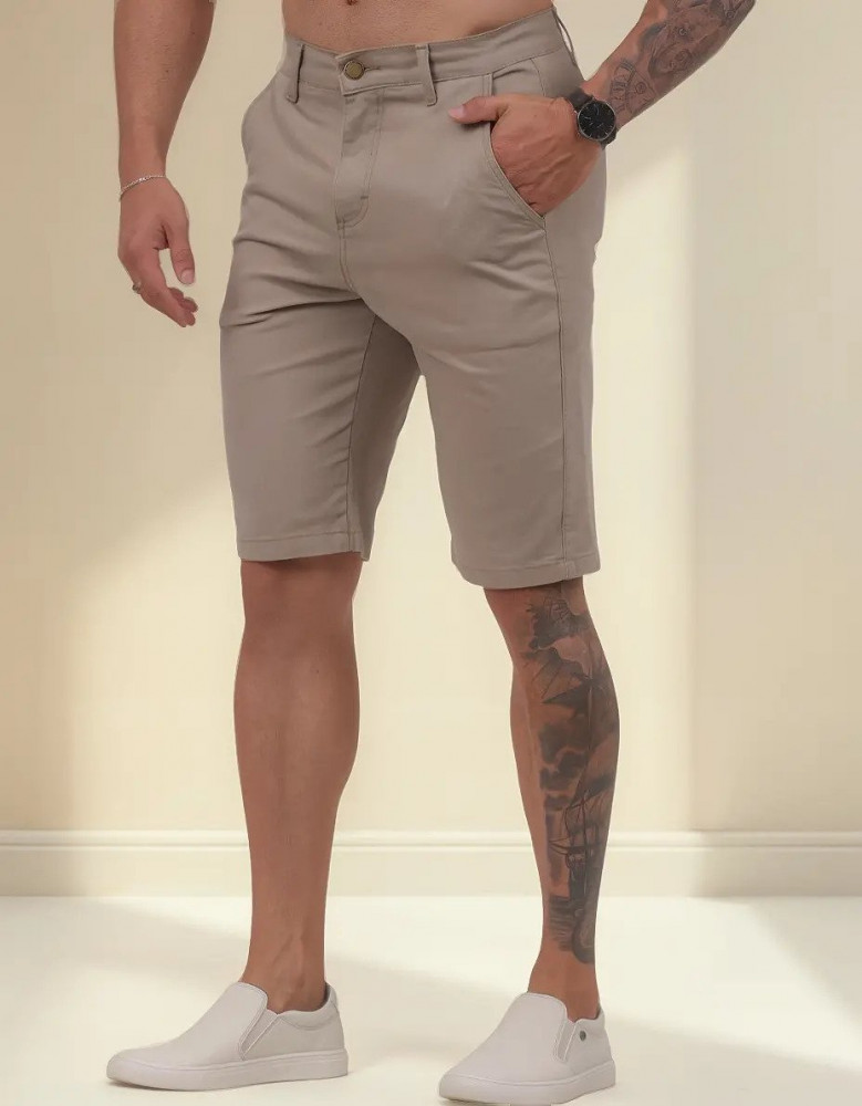 Bermuda Masculina Sarja Sport Fino com Lycra