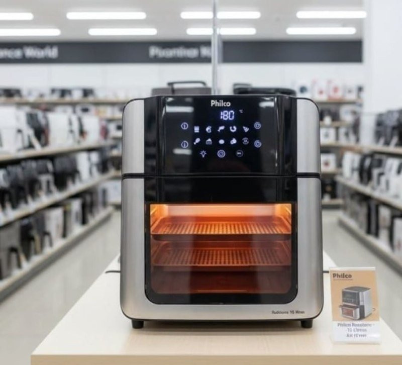 Air Fryer Oven Philco 15l Painel Digital