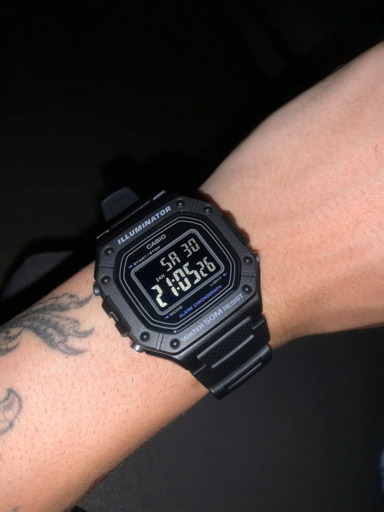 Relogio Casio Masculino Standar W-218h-1bvdf