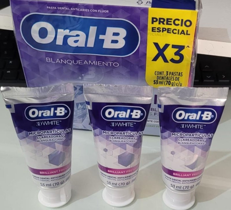 Pack 3 unid. Oral-B Pasta de Dente 3D White Brilliant Fresh 70g